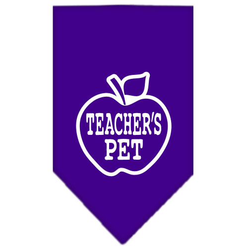 Teachers Pet Screen Print Bandana Purple Large